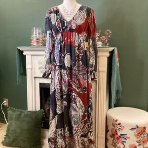 Peace & Love‎ Multi Color Maxi Dress With Boho vibe